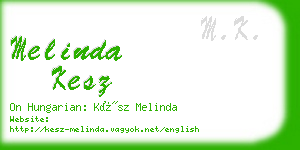 melinda kesz business card